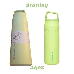 Stanley Aerolight IceFlow Water Bottle Cap & Carry "CITRON" 24 OZ NEW